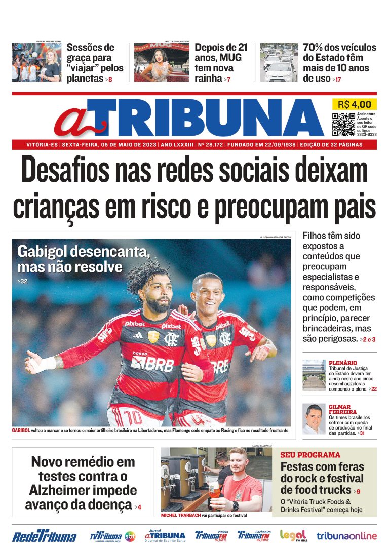 Confira os destaques do Jornal A Tribuna desta sexta-feira