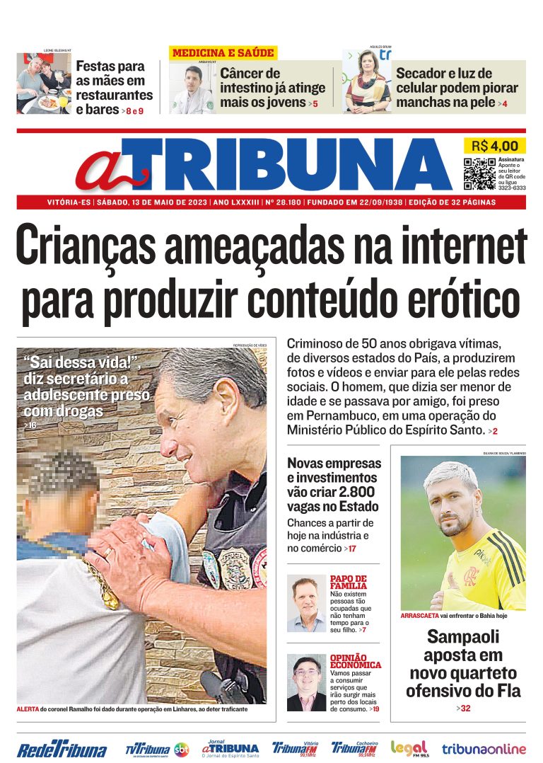 Confira os destaques do Jornal A Tribuna deste sábado