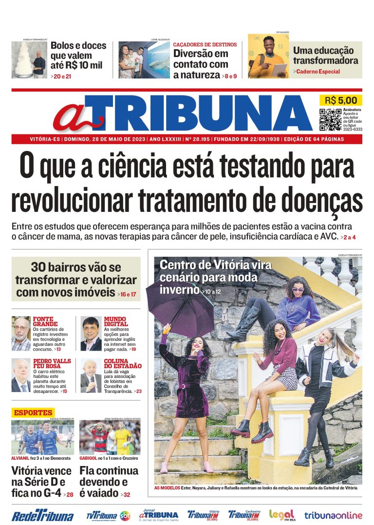 Confira os destaques do Jornal A Tribuna deste domingo