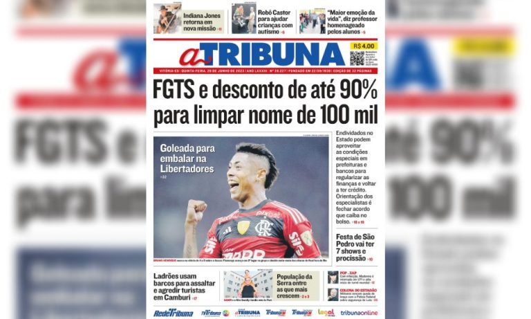 Confira os destaques do Jornal A Tribuna desta quinta-feira