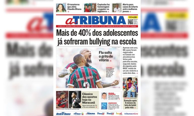 Confira os destaques do Jornal A Tribuna desta segunda-feira