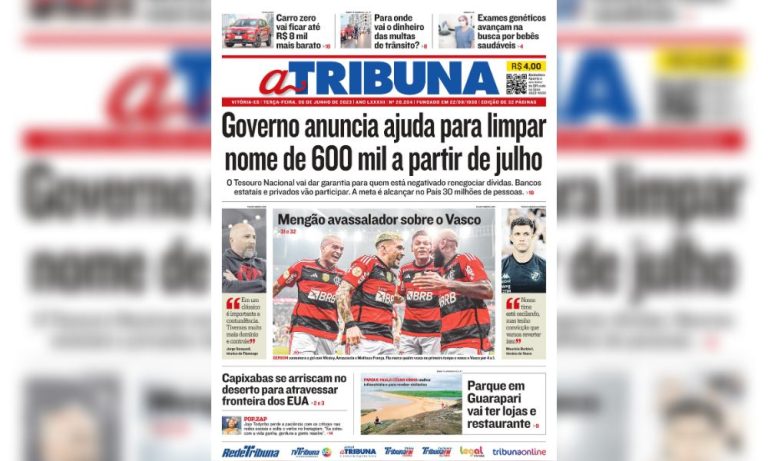 Confira os destaques do Jornal A Tribuna desta terça-feira