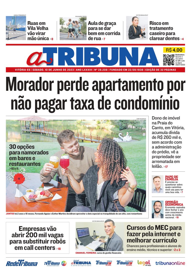Confira os destaques do Jornal A Tribuna deste sábado
