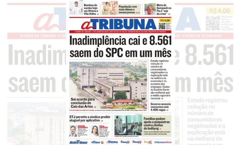 Confira os destaques do Jornal A Tribuna deste sábado