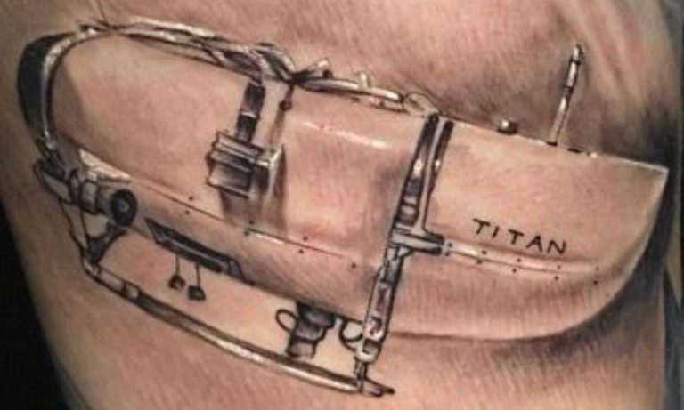 Empresário do ES faz tatuagem do submersível que implodiu