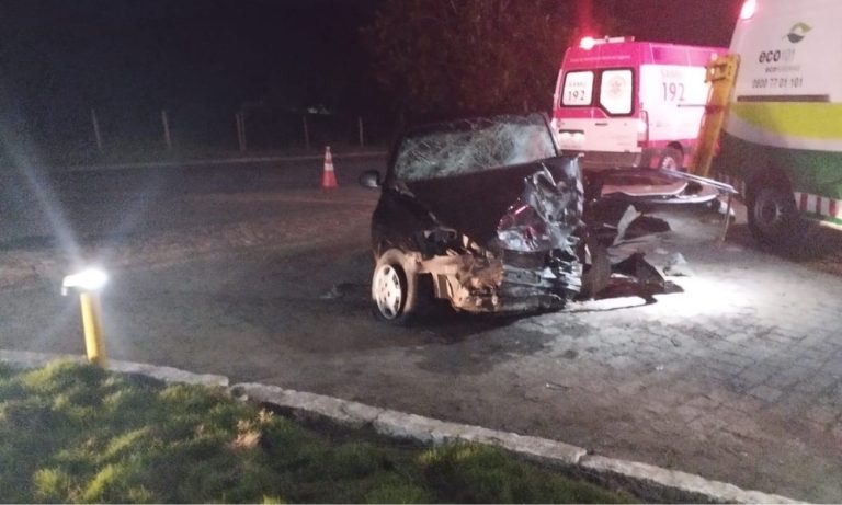 Motorista morre preso a ferragens em acidente na BR-101