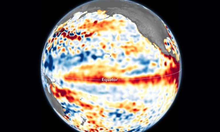 Nasa divulga imagem de satélite que mostra o avanço do El Niño
