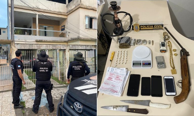 Polícia prende jovem de 20 anos com drogas, armas e até joias no Norte do ES