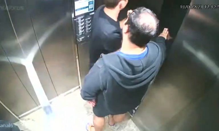 Vídeo mostra empresário e assassino confesso dentro de prédio antes de crime