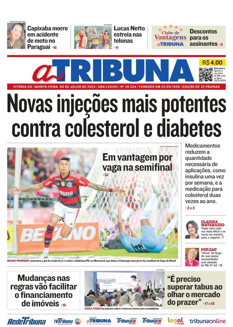 Confira os destaques do Jornal A Tribuna desta quinta-feira