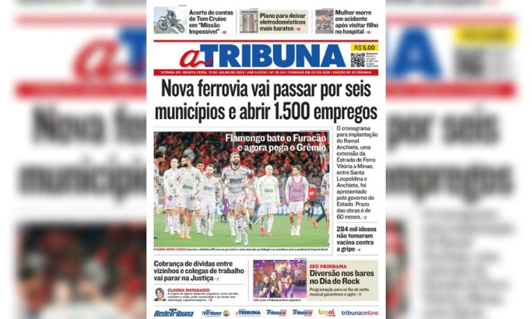 Confira os destaques do Jornal A Tribuna desta quinta-feira