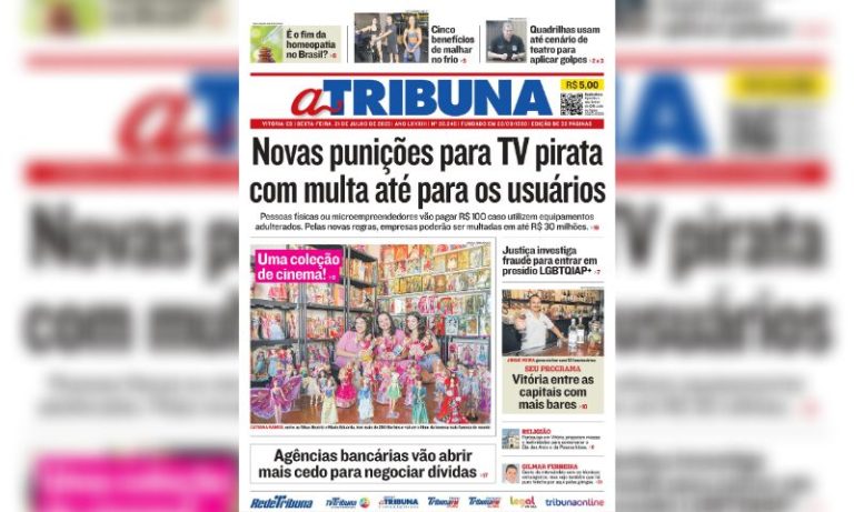 Confira os destaques do Jornal A Tribuna desta sexta-feira