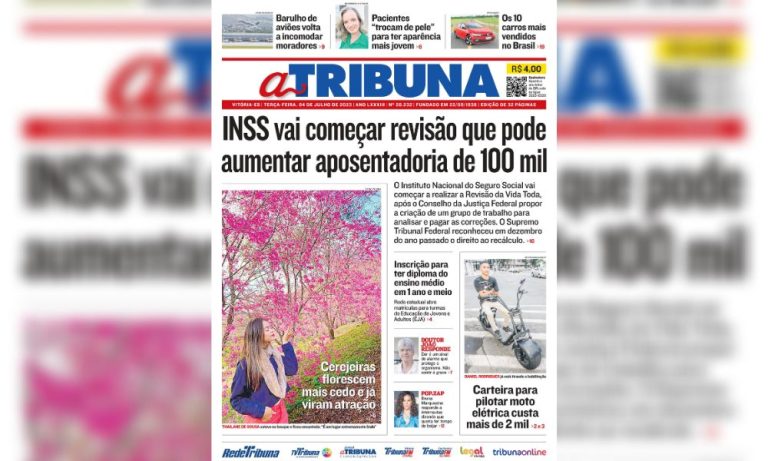 Confira os destaques do Jornal A Tribuna desta terça-feira