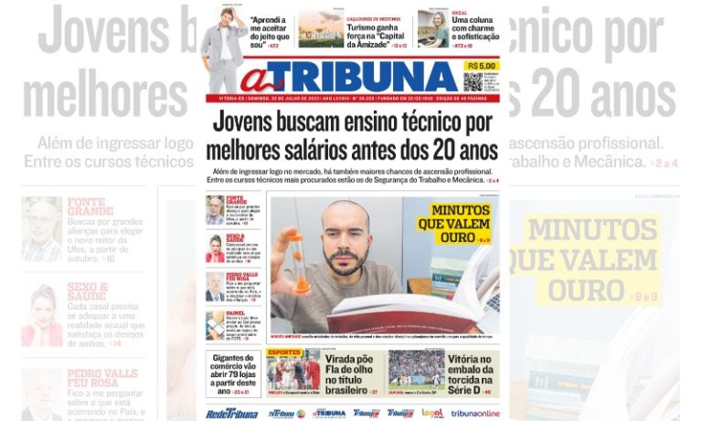 Confira os destaques do jornal A Tribuna deste domingo