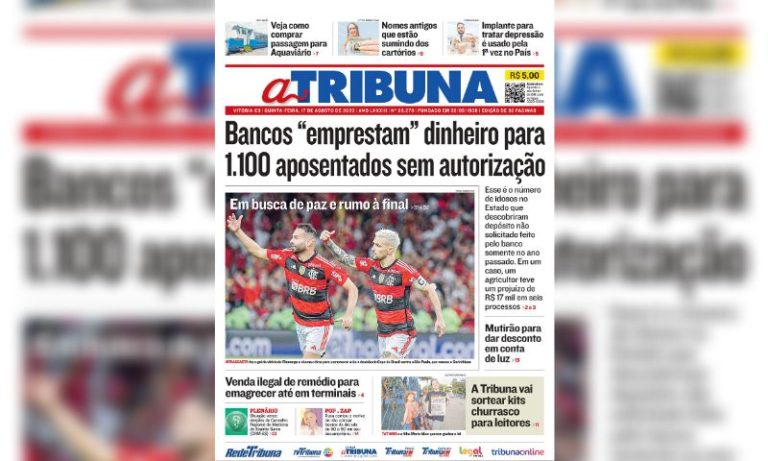 Confira os destaques do Jornal A Tribuna desta quinta-feira