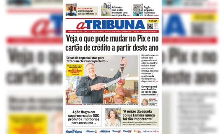 Confira os destaques do Jornal A Tribuna desta quinta-feira