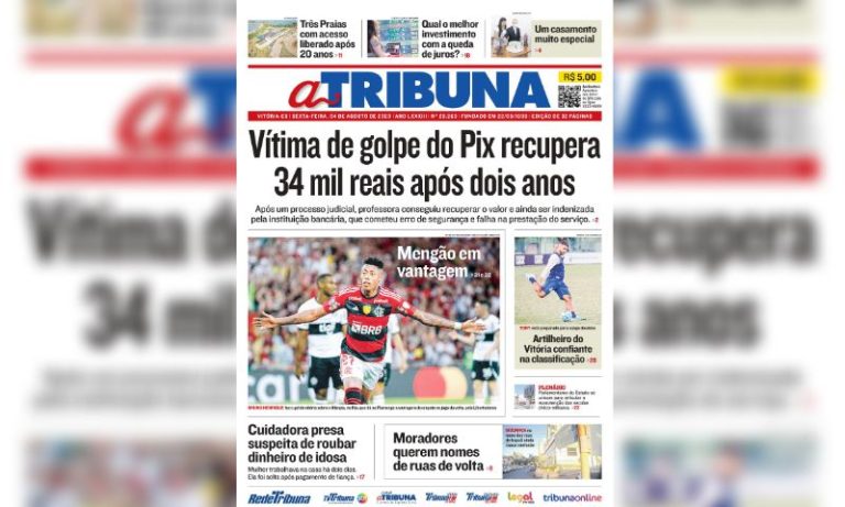 Confira os destaques do Jornal A Tribuna desta sexta-feira