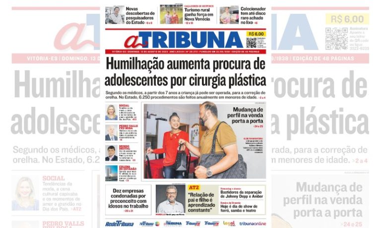 Confira os destaques do Jornal A Tribuna deste domingo