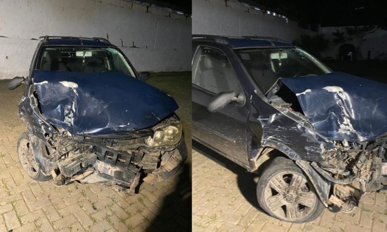 Suspeito de assalto bate em carro da Polícia Militar enquanto tentava fugir