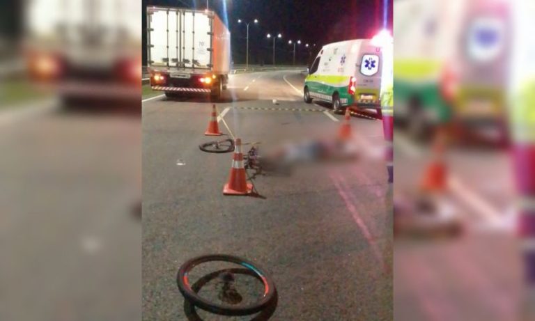 Tragédia na BR-101: ciclista morre após acidente com caminhão no ES