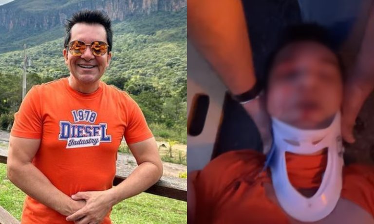 VÍDEO | Regis Danese sofre acidente e publica vídeo sangrando em ambulância