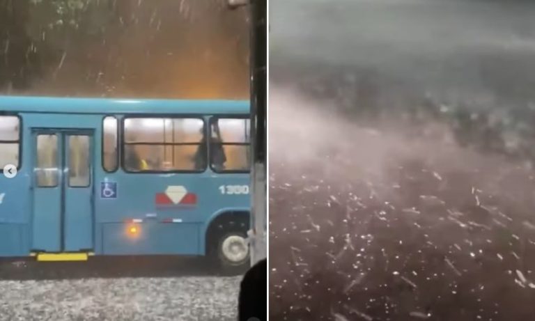 VÍDEOS | Cidades de MG são atingidas por vendaval e chuva de granizo