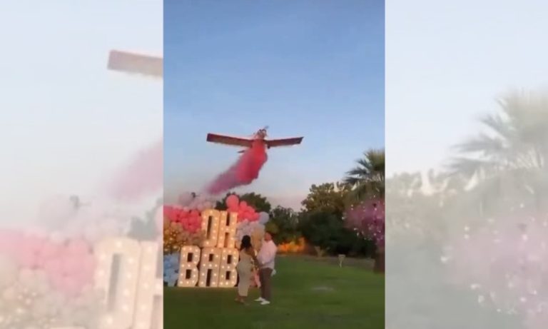 Avião cai, e piloto morre após manobra em chá de revelação