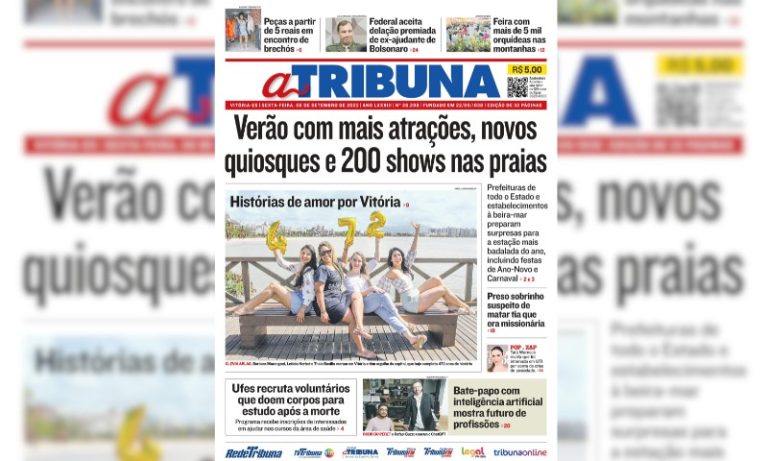 Confira os destaques do jornal A Tribuna desta sexta-feira