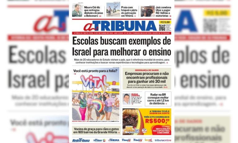 Confira os destaques do jornal A Tribuna desta sexta-feira