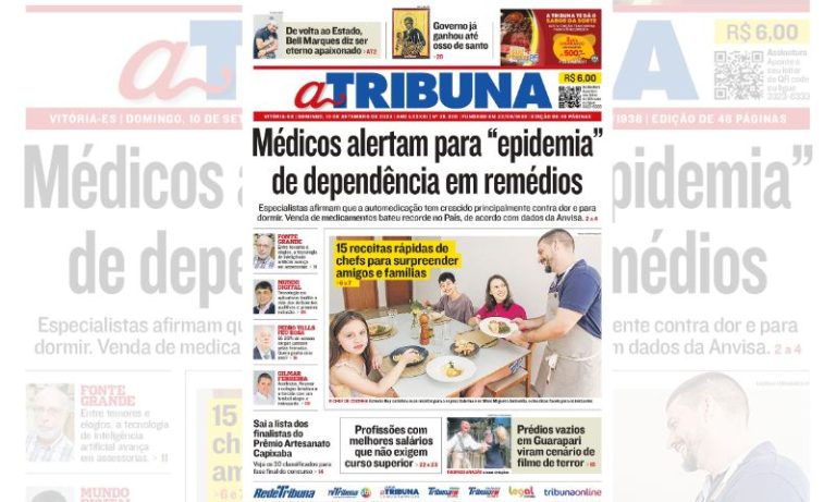 Confira os destaques do jornal A Tribuna deste domingo