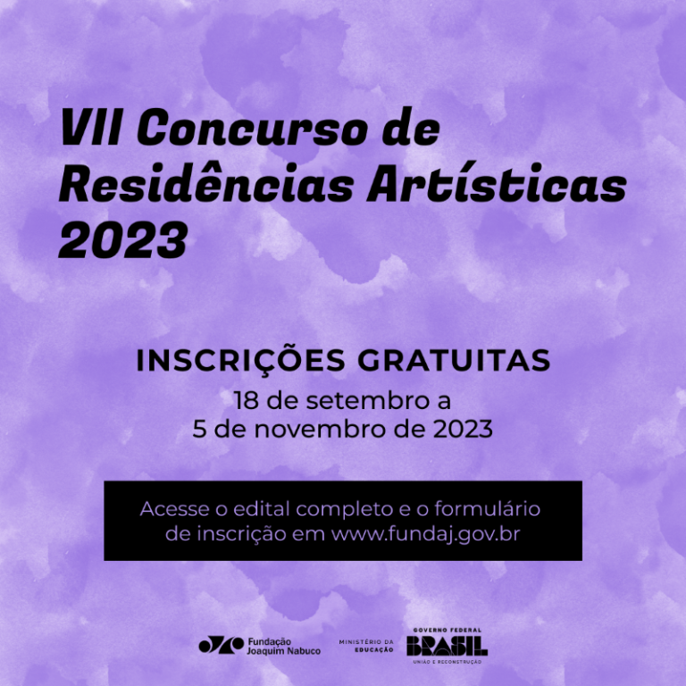 Fundação Joaquim Nabuco: Inscrições para o 7º Concurso de Residências Artísticas