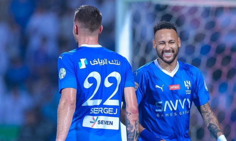 Neymar sai do banco, participa de gols e estreia pelo Al-Hilal em goleada