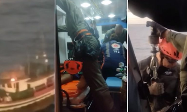 Pescador sofre AVC em alto mar e é resgatado em Linhares