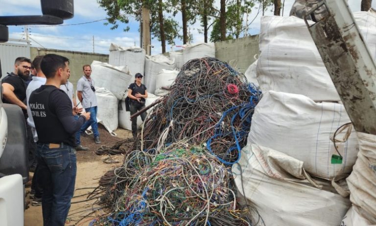 Sete pessoas presas em operação contra comércio de fios furtados no ES