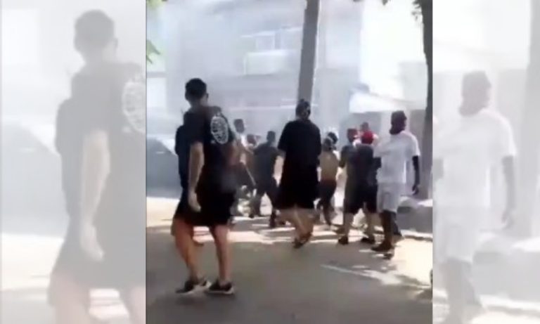 Torcedores de Flamengo e Botafogo brigam nas ruas do Rio antes de jogo