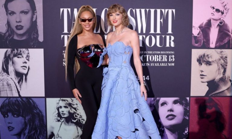 Beyoncé prestigia estreia de filme de Taylor Swift e cantora agradece