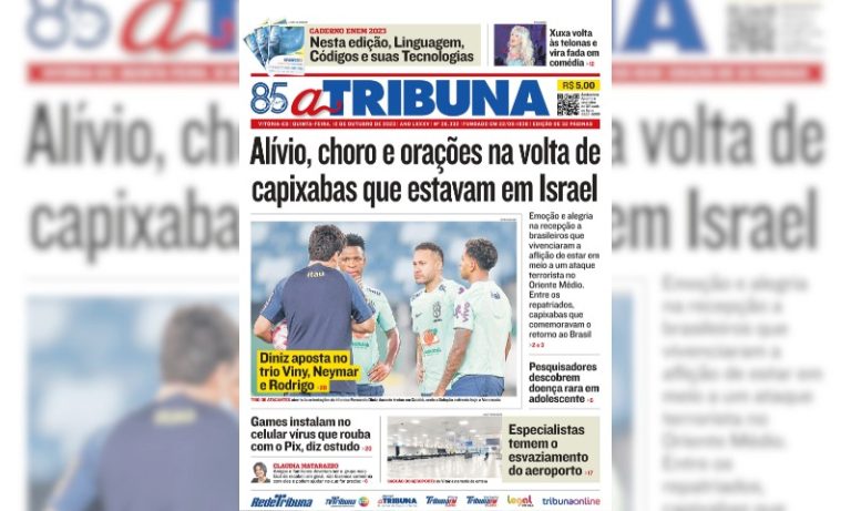 Confira os destaques do jornal A Tribuna desta quinta-feira