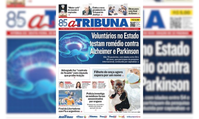 Confira os destaques do jornal A Tribuna desta sexta-feira
