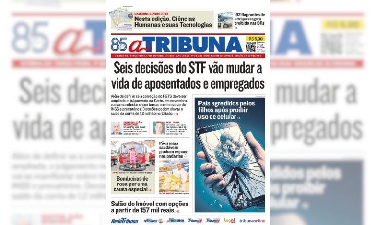 Confira os destaques do jornal A Tribuna desta terça-feira