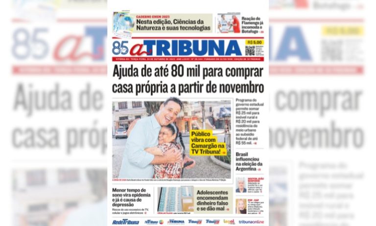 Confira os destaques do jornal A Tribuna desta terça-feira
