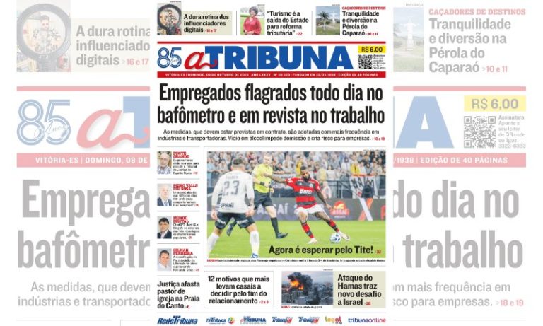 Confira os destaques do jornal A Tribuna deste domingo