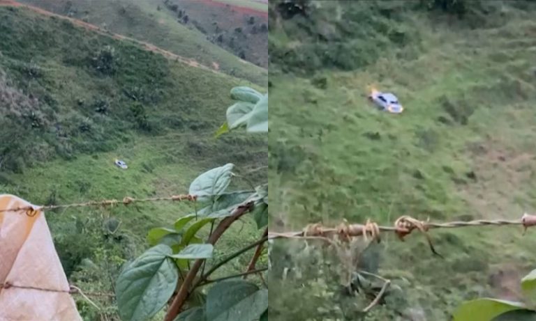Idoso morre após carro cair de ribanceira em Rio Bananal