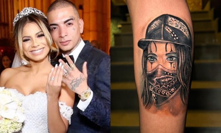 MC Guimê cobre tatuagem com rosto de Lexa após separação do casal