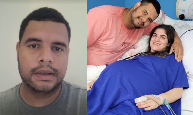 Pai dos sêxtuplos capixabas pede doação de sangue para bebê