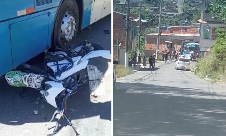 Acidente entre moto e ônibus do Transcol mata homem em Cariacica