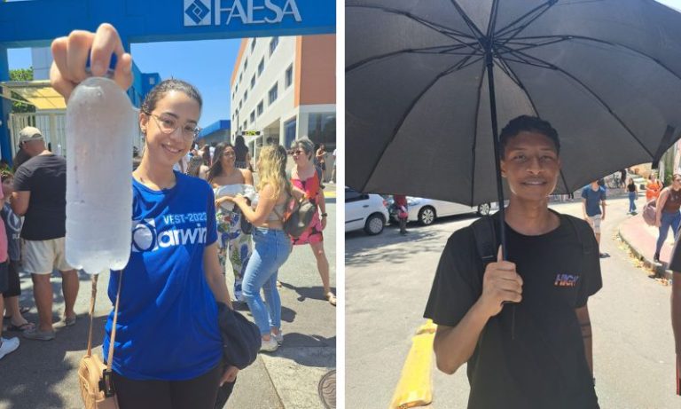Candidatos lidam com ansiedade e calor forte em Vitória no 2º dia do Enem