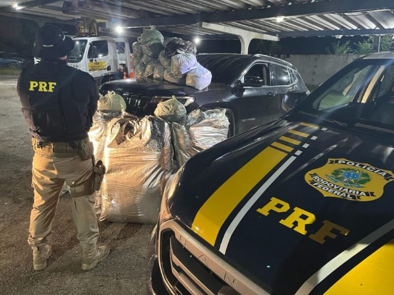 Casal de traficantes é preso com 126 Kg de maconha pela Polícia Rodoviária Federal
