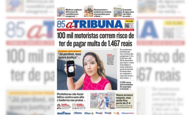Confira os destaques do jornal A Tribuna desta quinta-feira