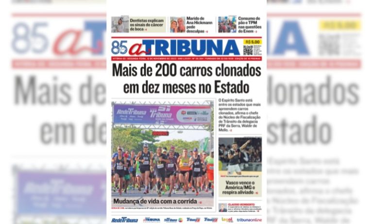 Confira os destaques do jornal A Tribuna desta segunda-feira