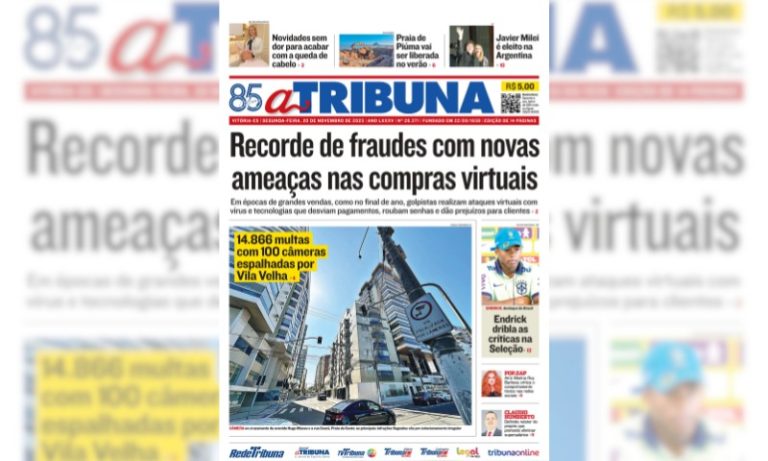 Confira os destaques do jornal A Tribuna desta segunda-feira